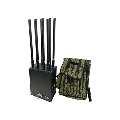 Portable Drone Countermeasures Backpack Signal Jammer 8 Band 1.5Km