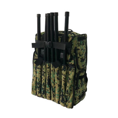 Portable 50W backpack drone defense 2km 6-band drone detection