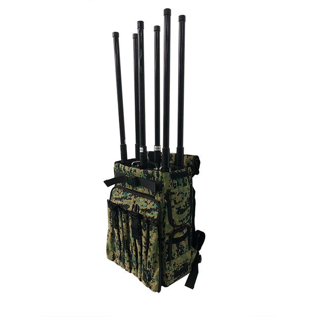 6 Band 2KM Counter Drone Jamming Backpack Cellular Signal Jammers