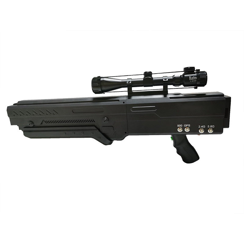 Four Band UAS Jammer UAV Countermeasures Drone Detection Defense Gun 2KM