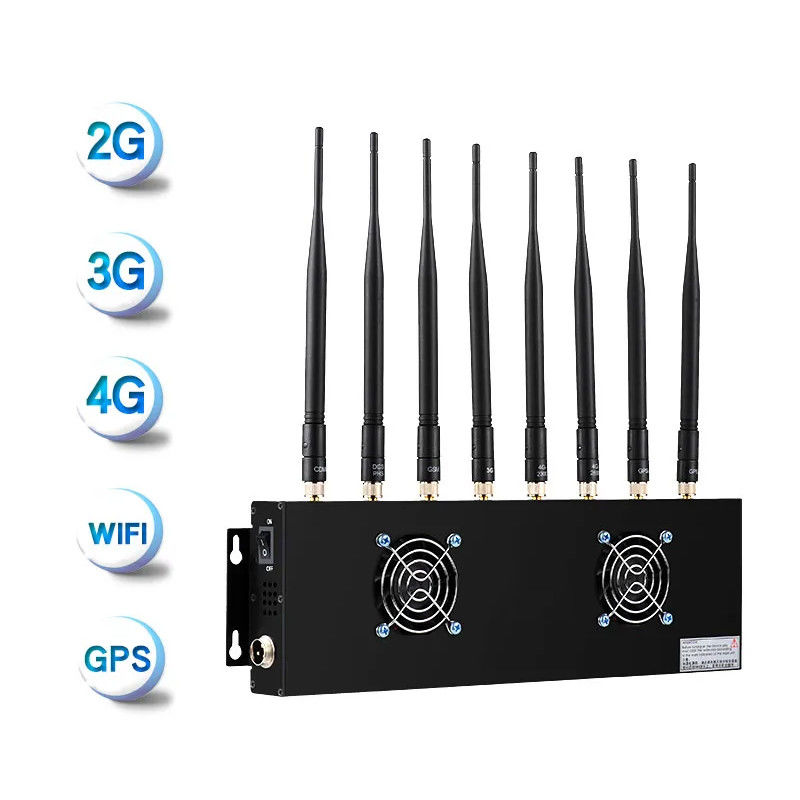 Indoor Universal Jammer WIFI Signal Scrambler GPS LTE Cell Phone 80W