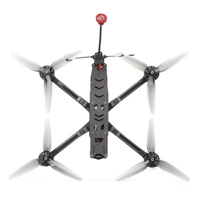 7 นิ้ว การแข่งขัน Fpv ฟรีสไตล์ Drone Helicopter Kit คาร์บอนไฟเบอร์ 4K กล้อง